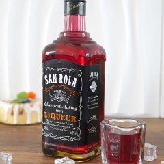 圣罗拉蔓越莓利口酒果味700ml瓶装15.5度酒吧微醺甜酒全新升级